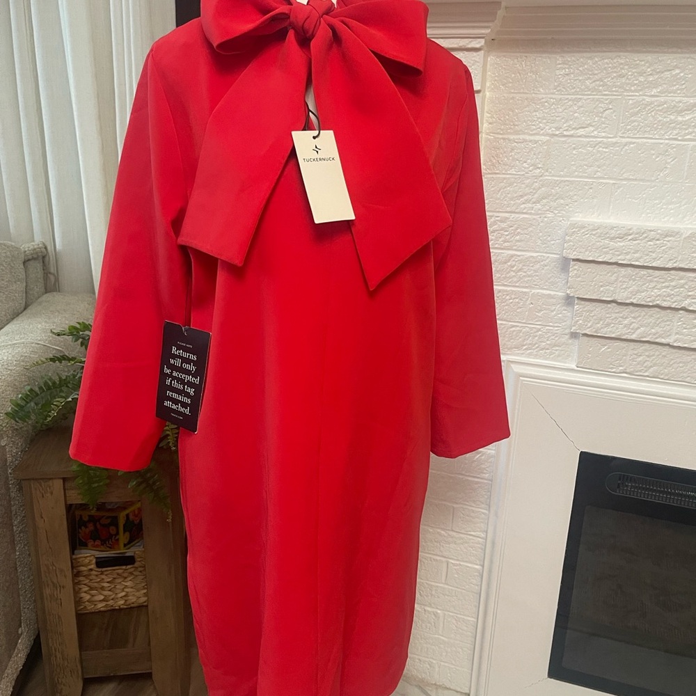 NWT Tuckernuck Daphne Bow Back Dress Poppy